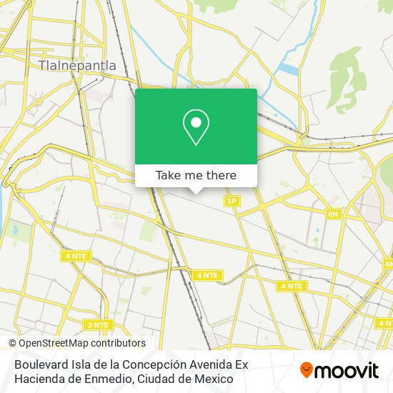 Mapa de Boulevard Isla de la Concepción Avenida Ex Hacienda de Enmedio
