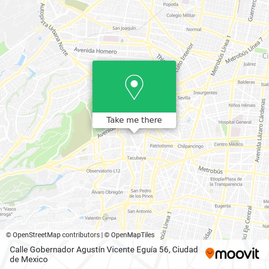 Mapa de Calle Gobernador Agustín Vicente Eguía 56