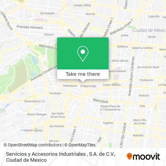 Servicios y Accesorios Industriales , S.A. de C.V. map