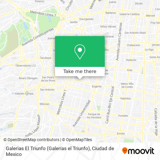 Galerias El Triunfo (Galerías el Triunfo) map