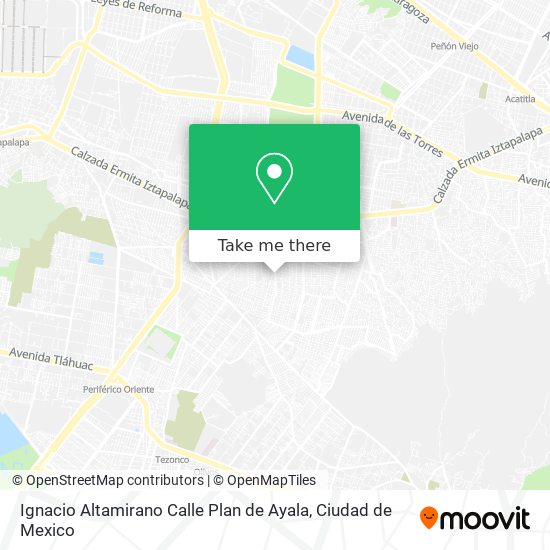 Mapa de Ignacio Altamirano Calle Plan de Ayala