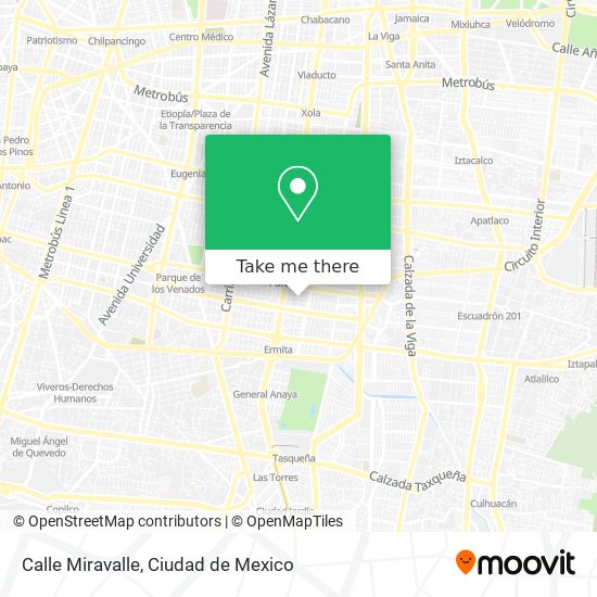 Mapa de Calle Miravalle