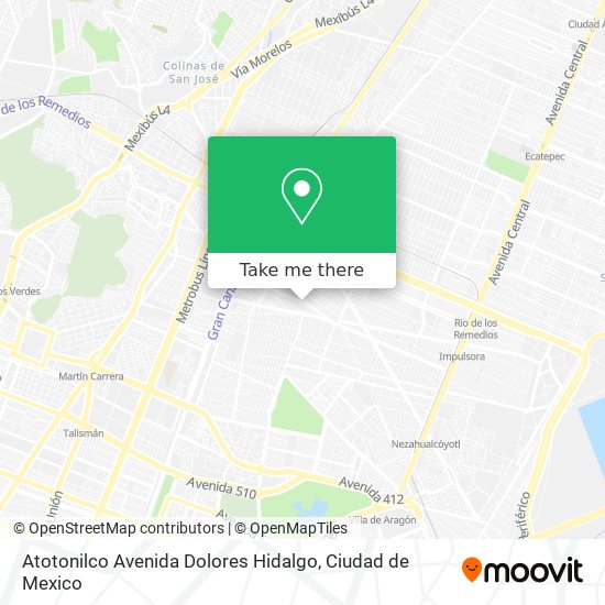 Atotonilco Avenida Dolores Hidalgo map