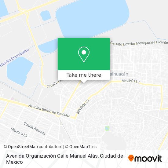 Mapa de Avenida Organización Calle Manuel Alás
