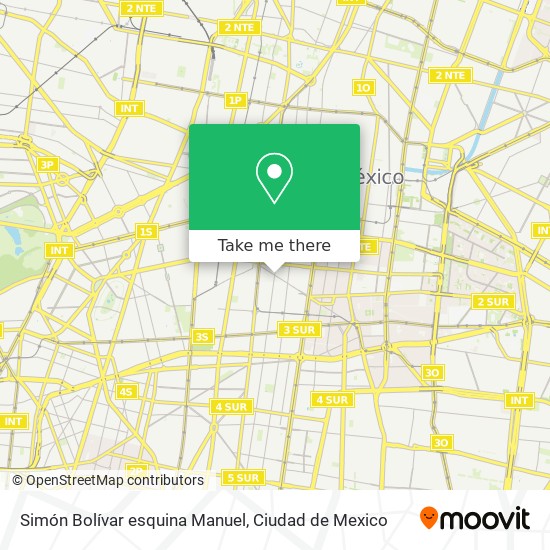 Mapa de Simón Bolívar esquina Manuel