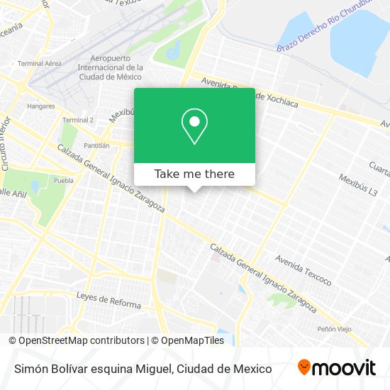 Simón Bolívar esquina Miguel map