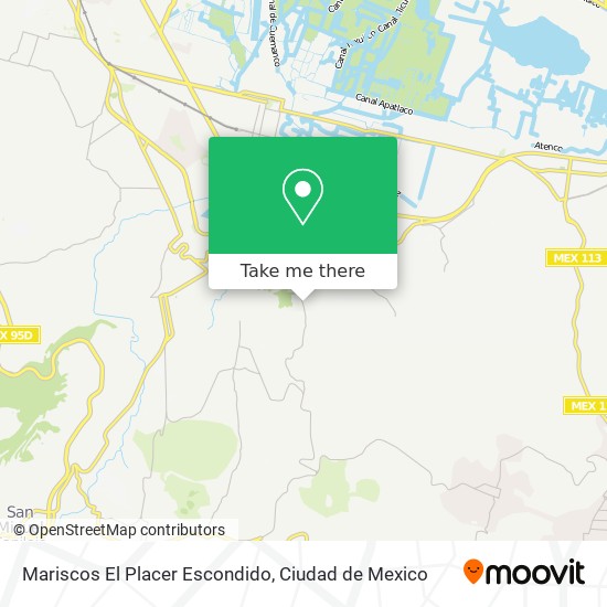 Mariscos El Placer Escondido map
