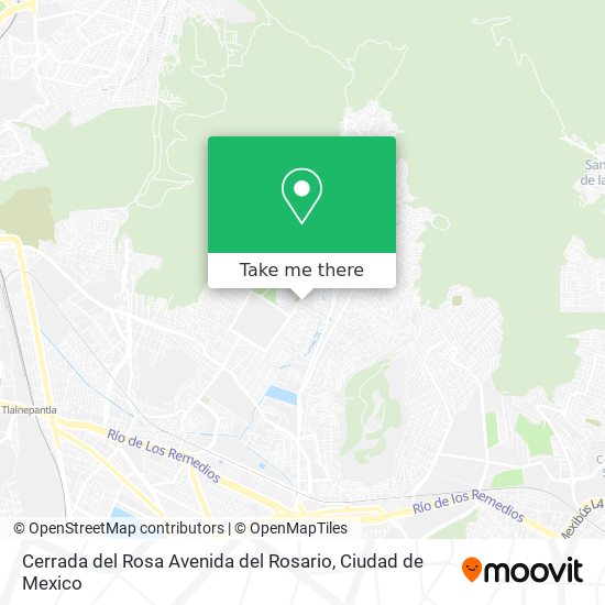 Mapa de Cerrada del Rosa Avenida del Rosario
