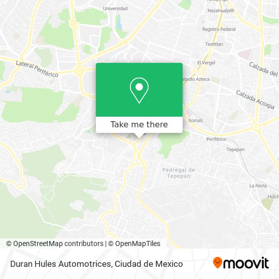 Mapa de Duran Hules Automotrices