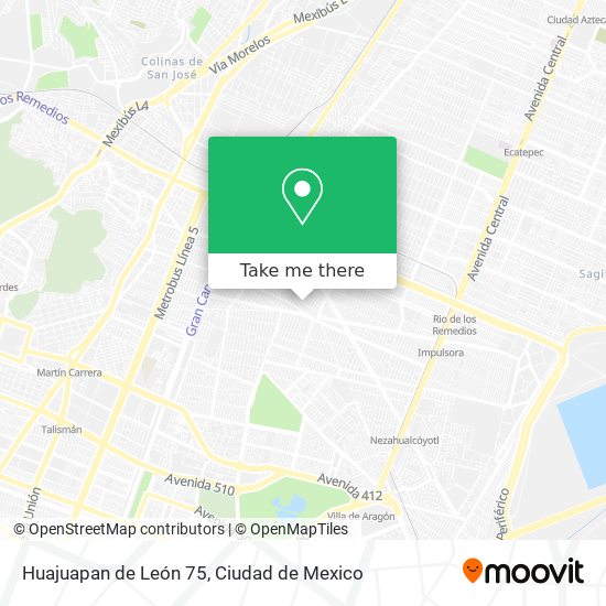 Huajuapan de León 75 map
