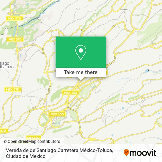 Vereda de de Santiago Carretera México-Toluca map