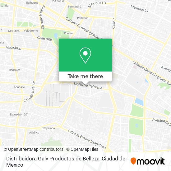 Distribuidora Galy Productos de Belleza map