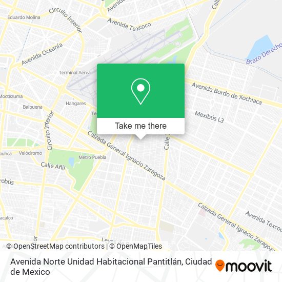 Avenida Norte Unidad Habitacional Pantitlán map