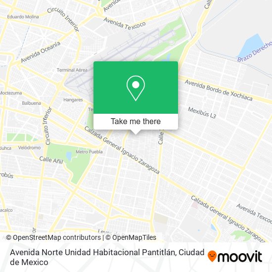 Mapa de Avenida Norte Unidad Habitacional Pantitlán