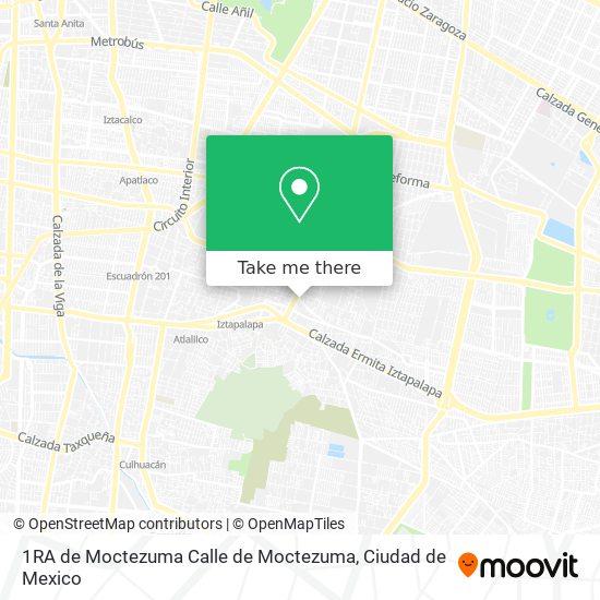 1RA de Moctezuma Calle de Moctezuma map