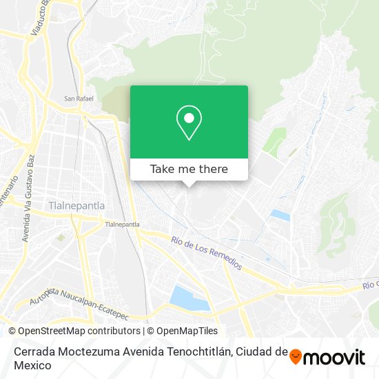 Cerrada Moctezuma Avenida Tenochtitlán map