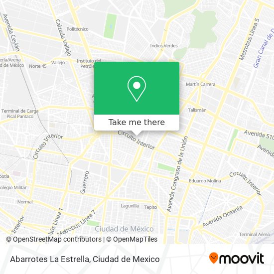 Mapa de Abarrotes La Estrella