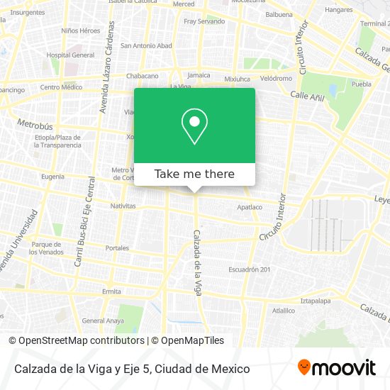 Mapa de Calzada de la Viga y Eje 5