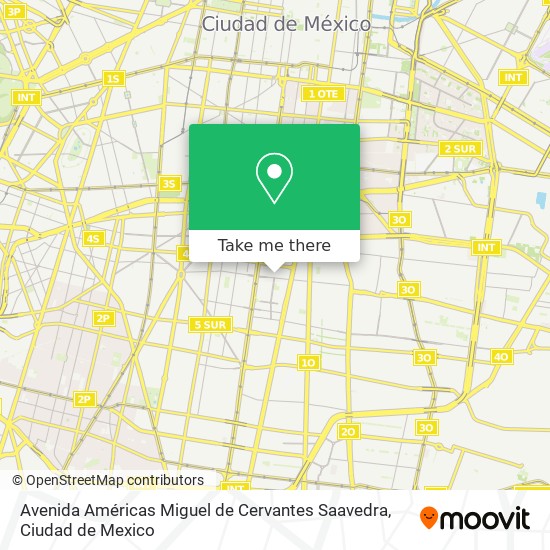 Mapa de Avenida Américas Miguel de Cervantes Saavedra