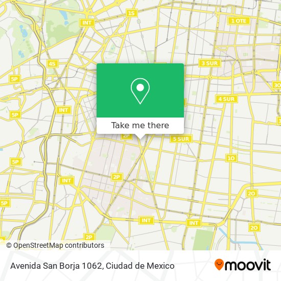 Mapa de Avenida San Borja 1062