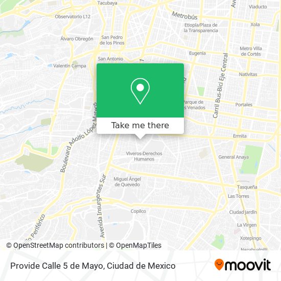 Provide Calle 5 de Mayo map