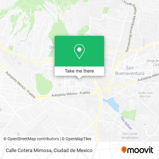 Calle Cotera Mimosa map