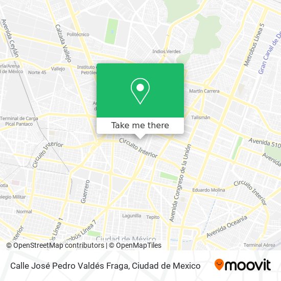 Mapa de Calle José Pedro Valdés Fraga