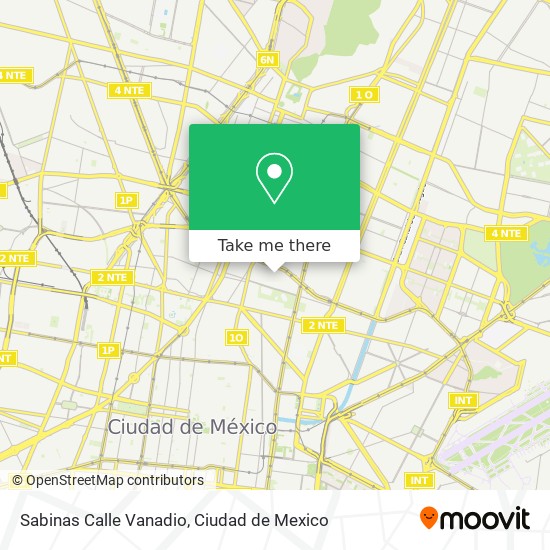 Sabinas Calle Vanadio map