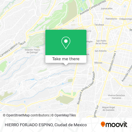 Mapa de HIERRO FORJADO ESPINO