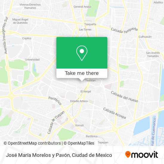 José María Morelos y Pavón map