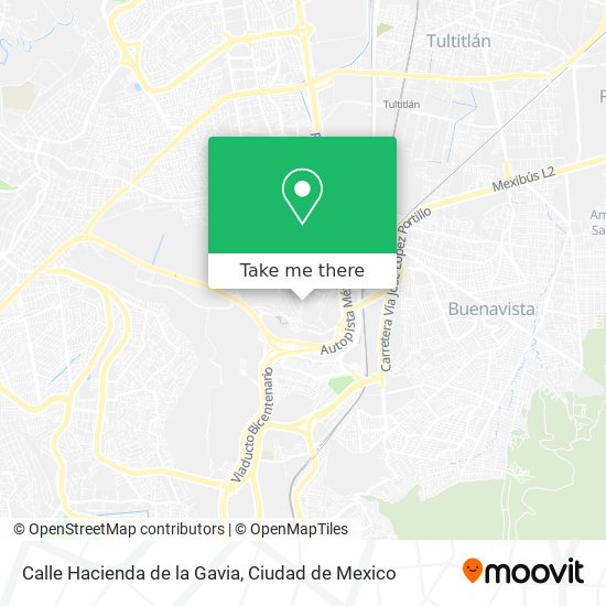 Mapa de Calle Hacienda de la Gavia