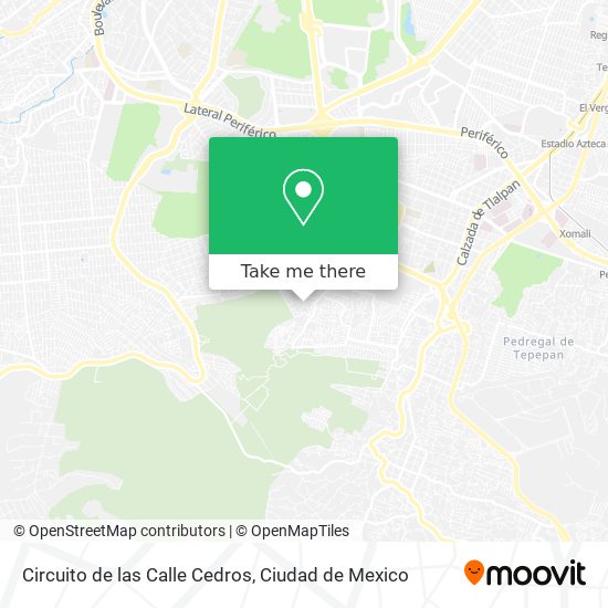 Circuito de las Calle Cedros map