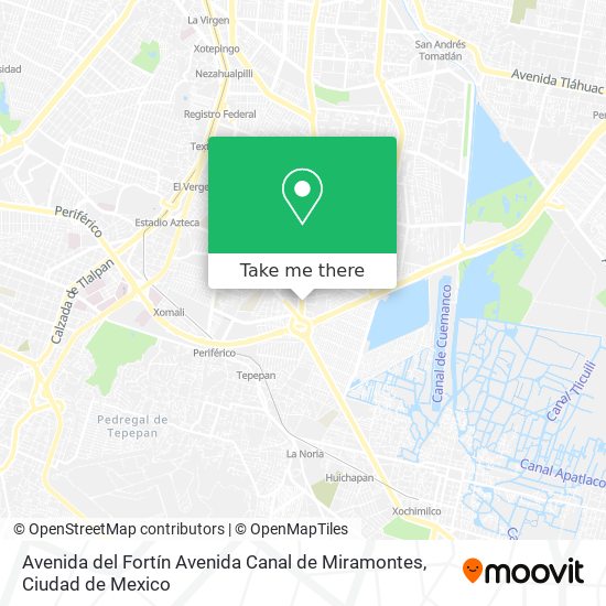 Avenida del Fortín Avenida Canal de Miramontes map