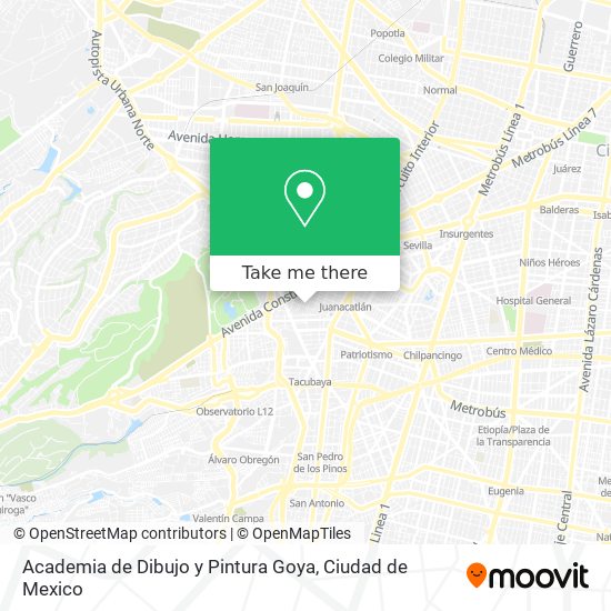 Mapa de Academia de Dibujo y Pintura Goya