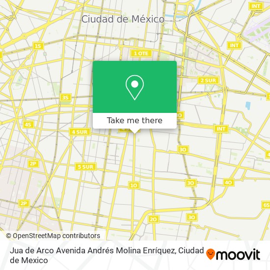 Mapa de Jua de Arco Avenida Andrés Molina Enríquez