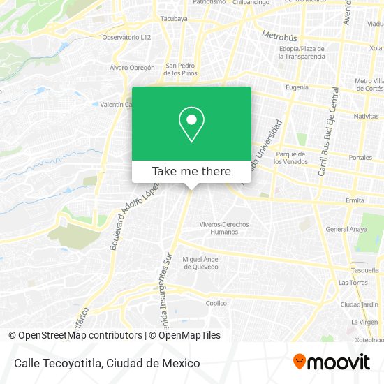 Mapa de Calle Tecoyotitla