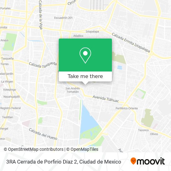 Mapa de 3RA Cerrada de Porfirio Díaz 2