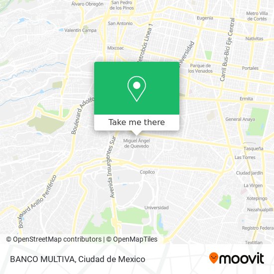 Mapa de BANCO MULTIVA