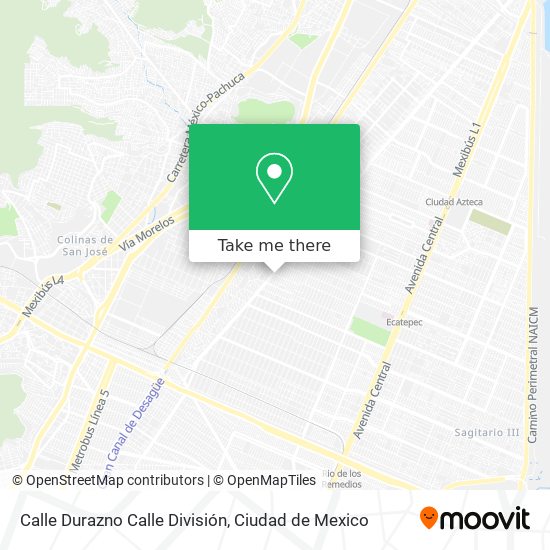 Calle Durazno Calle División map