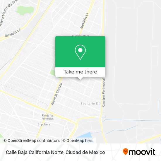 Calle Baja California Norte map