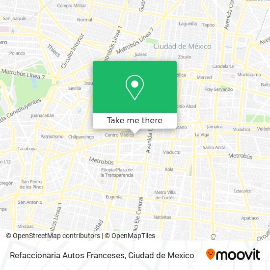 Refaccionaria Autos Franceses map