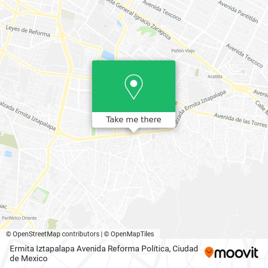 Ermita Iztapalapa Avenida Reforma Política map