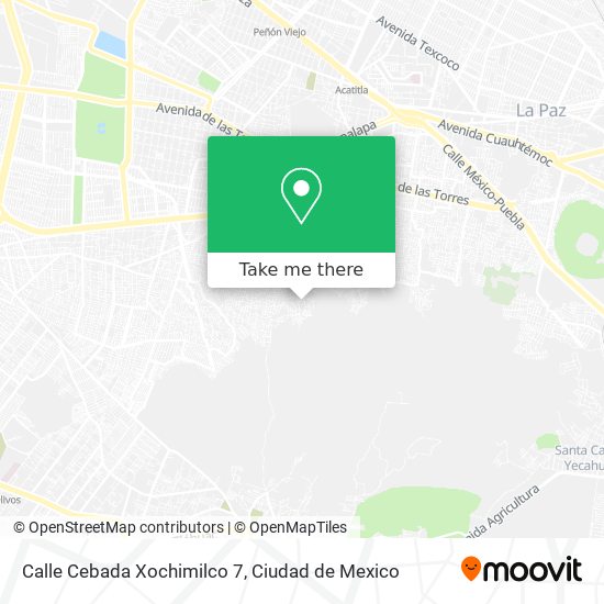 Mapa de Calle Cebada Xochimilco 7