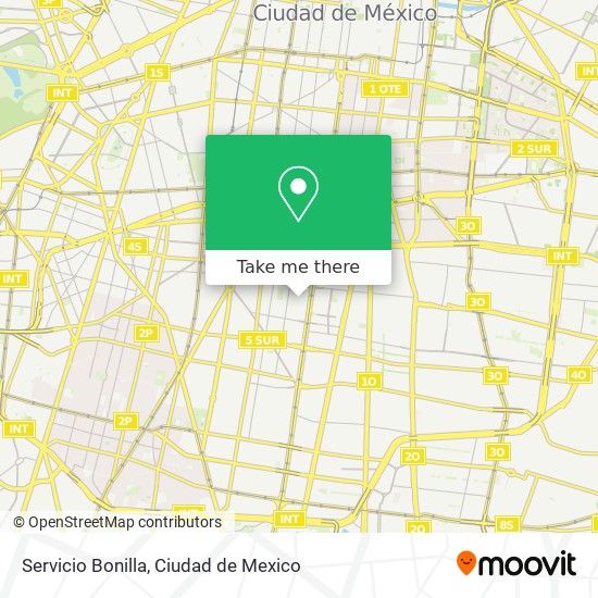 Servicio Bonilla map