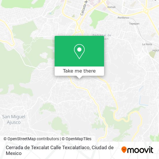 Mapa de Cerrada de Texcalat Calle Texcalatlaco