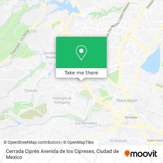Mapa de Cerrada Ciprés Avenida de los Cipreses