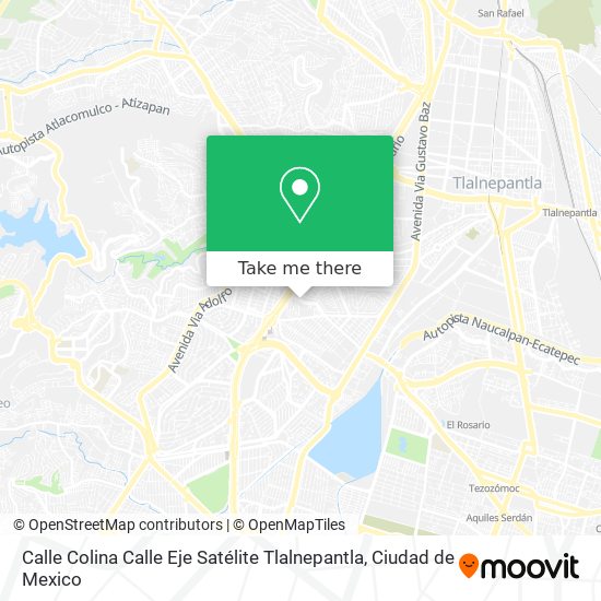 Mapa de Calle Colina Calle Eje Satélite Tlalnepantla