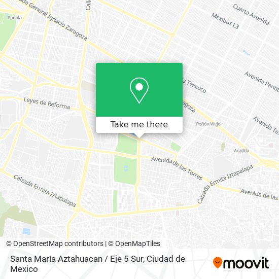 Santa María Aztahuacan / Eje 5 Sur map