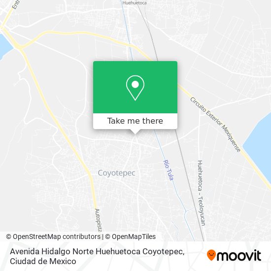 Mapa de Avenida Hidalgo Norte Huehuetoca Coyotepec