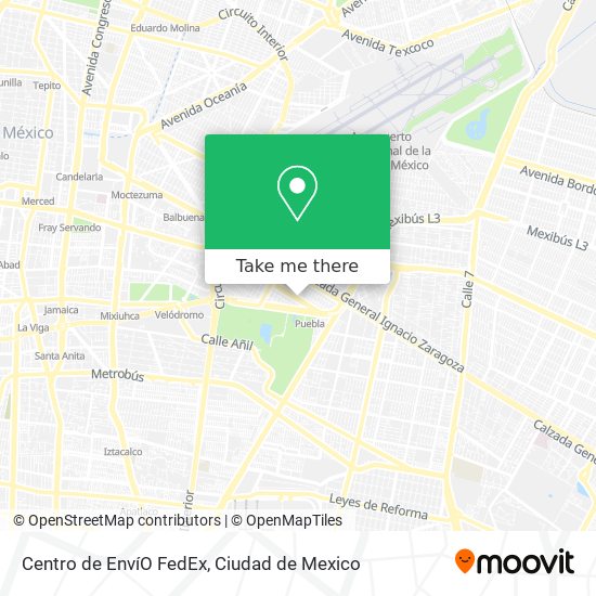 Mapa de Centro de EnvíO FedEx